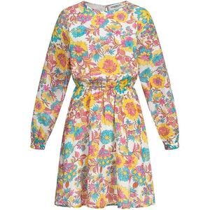 Essentiel Antwerp US Size 6 Colorful Floral Dress Long Sleeve Knee Length Silk